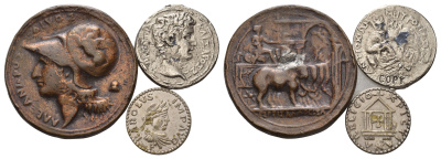 Античность лот из 3 медалей на мотив античных монет 37-435