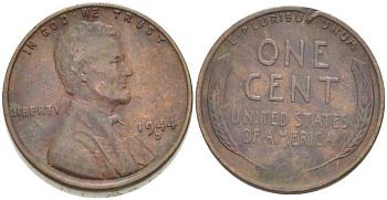 США 1 ЦЕНТ 1944 D, ЛИНКОЛЬН KM А132 медь цинк 211-638