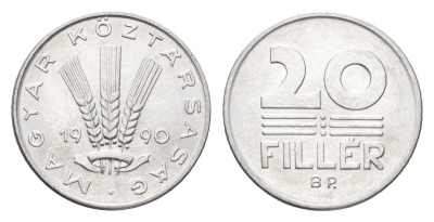Венгрия 20 филлеров 1990 BP KM 676 алюминий UNC 4668-214
