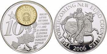 НИДЕРЛАНДЫ МЕДАЛЬ 2006 СЕРИЯ МОНЕТА НА МЕДАЛИ, ЛАТВИЯ, СЕРЕБРЕНИЕ, ДИАМЕТР 40 ММ., ВЕС 31 ГР.СЕРТИФИКАТ медно-никель PROOF 01-150-21
