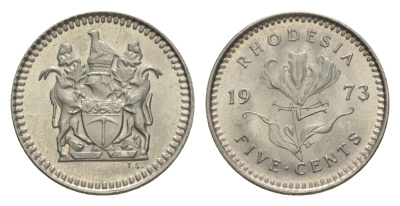 Родезия 5 центов 1973  KM 12 медно-никель  UNC  4640-916