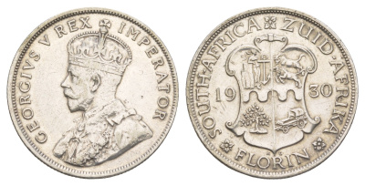 ЮАР 2 шиллинга (флорин) 1930 Георг V (1910-1936) KM 18 серебро 5010-1442