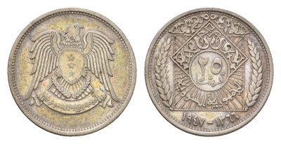Сирия 25 пиастров 1947 год-тип KM 79 серебро 54-1033