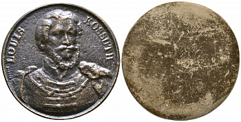 ЕВРОПА МЕДАЛЬ ND ОДНОСТОРОННИЙ ОТТИСК, СОВРЕМЕННАЯ КОПИЯ, ЛУИ КОЗЗУС ВИДНЫЙ ВЕНГЕРСКИЙ ДЕЯТЕЛЬ ( 1802-1894) желтый металл 4386-522