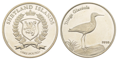 Шетландские острова (Шотландия) 1 фунт 2015 Фифи медно-никель BU 4645-433
