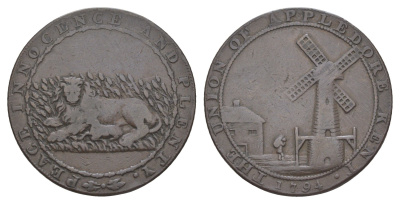 Великобритания, Кент, Аплдор 1/2 пенни 1794 Dalton & Hamer 3 медь 1521-331