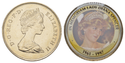 Великобритания 25 пенсов 1981 памяти Леди Диана - 1961-1997 11-104-22