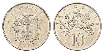 Ямайка 10 центов 1987 KM 47 медно-никель 4663-934