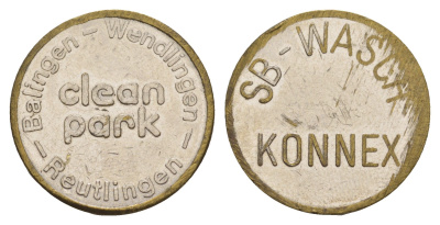 Германия жетон для автомойке SB-Wasch Konnex диаметр 24 мм, вес 7,1 гр медно-никель 4656-445