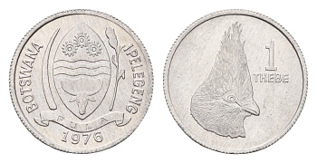 Ботсвана 1 тхебе 1976 KM 3 алюминий UNC 4679-555