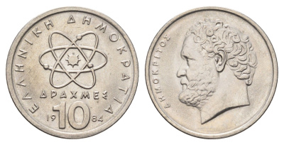 Греция 10 драхм 1984 Демокрит  KM 132 медно-никель    4660-815