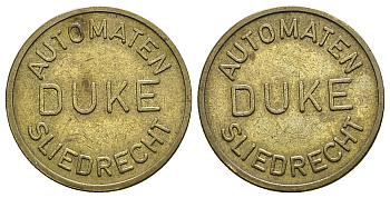 НИДЕРЛАНДЫ ЖЕТОН ND ГОРОД СЛИДРЕХТ, AUTUMATEN DUKE латунь 4385-857