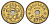 Дания 5 эре 1927 NCH, Кристиан X (1912-1947) KM 828 бронза 4700-755