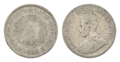 ЮАР 3 пенса 1924 Георг V (1910-1936) KM 15A серебро 4623-456