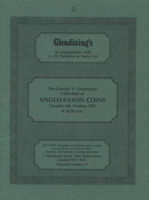 Glendining & Co КОЛЛЕКЦИЯ АНГЛОСАКСОНСКИХ МОНЕТ. GORDON V. DOUBLEDAY 32056 ANGLO-SAXON COINS, 71 СТРАНИЦ + ТАБЛИЦЫ С ИЛЛЮСТРАЦИЯМИ английский 00-01-13-10