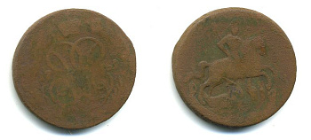 РОССИЯ 1 КОПЕЙКА 1759 медь 61-442