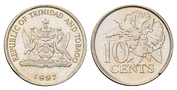 Тринидад и Тобаго 10 центов 1997 KM 31 медно-никель UNC 4697-969