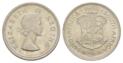 ЮАР 2 шиллинга (флорин) 1956 KM 50 серебро UNC 1527-1211