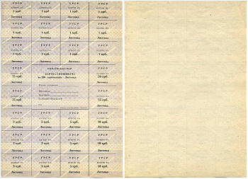 Украина карточка потребителя на 200 карбованцев 1991 месяц ноябрь, бланк, без печати и подписей Pick 72 m бумага аUNC 6207-17-1-2