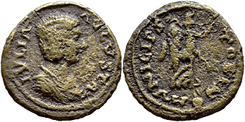 Римская Империя, Провинция Македония, Стобы АЕ 211 Юлия Домна, жена Септимия Севера Very fine Varbanov 3922 бронза 270-241