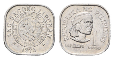 Филиппины 1 сентимо 1975 вождь острова Мактан Лапу-Лапу KM 205 алюминий UNC 75-1056