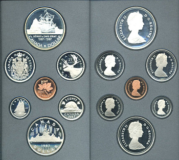 КАНАДА НАБОР ИЗ 7 МОНЕТ 1987 В ОРИГИНАЛЬНОЙ УПАКОВКЕ PROOF 5-5-10