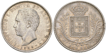 Португалия 500 реалов 1889 Луиш I (1861-1889) KM 509 серебро 272-411