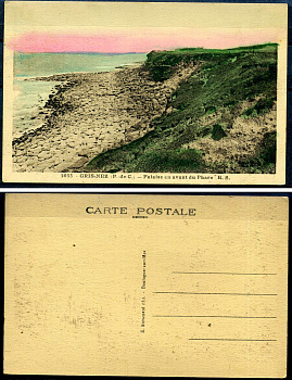 Франция carte postale - открытое письмо скала серый нос перед маяком 2193-76