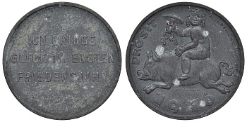 Австрия жетон 1946 удачи в первом году свободы, ребенок с грибом на свинье цинк 4121-212