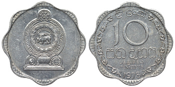 Шри-Ланка 10 центов 1978 KM 140 a алюминий 4118-946