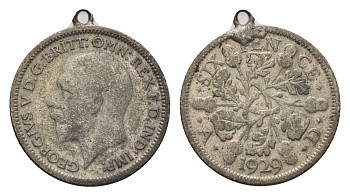 Великобритания 6 пенсов 1929 Георг V (1910-1936) KM 832, Spink 4040 серебро 4644-865