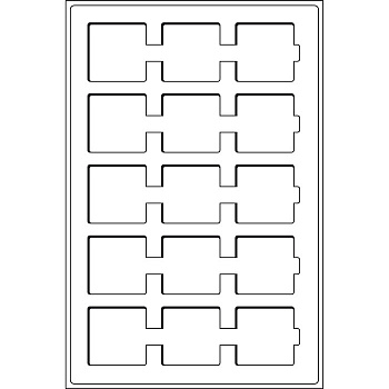 Вкладыш велюровый формата L на 15 ячеек для капсул QUADRUM или холдеров. Leuchtturm. 320714