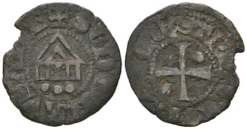 Лозанна, Швейцарские кантоны 1 денье ND (1275-1350) HMZ 1 485k серебро 441-1232