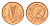 Ирландия 1/2 пенни 1971 мифологическая птица лира KM 19 бронза UNC 4696-362