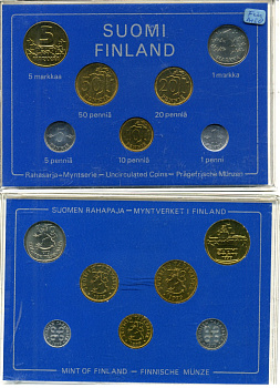 Финляндия госнабор из 7 монет 1979 в оригинальной пластиковой коробке KM MS8 UNC 3-4-1-46