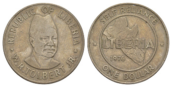 Либерия 1 доллар 1976 KM 32 медно-никель 4634-816