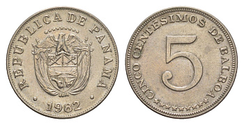 Панама 5 сентесимо 1982 KM 23.2 медно-никель UNC 4643-1254