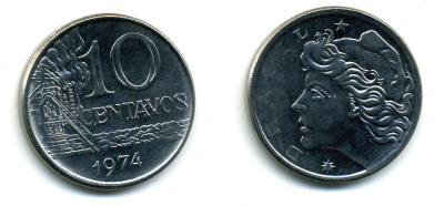 БРАЗИЛИЯ 10 СЕНТАВОС 1974 35-357