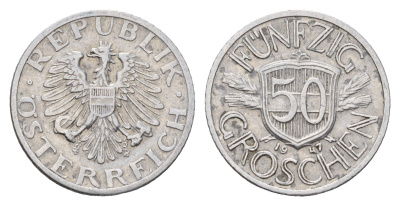 Австрия 50 грошей 1947 KM 2870 алюминий 4669-716