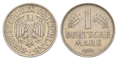 ФРГ 1 марка 1962 J KM 110, J. 385 медно-никель 4641-837