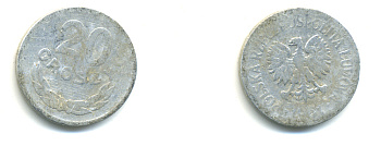 Польша 20 грошей 1961 MW KM А47, Parchimowicz 208b алюминий 176-957