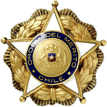 Чили орден с 1929 За заслуги, 5-ая модель, большая звезда 00-704-09
