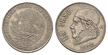 Мексика 1 песо 1970 Хосе Мария Морелос KM 460 медно-никель 4645-1042