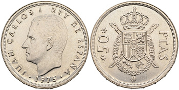 Испания 50 песет 1975(80) Хуан Карлос I (1975-2001) KM 809 медно-никель 4572-542