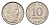 Аргентина 10 сентаво 1951 генерал Хосе де Сан Мартин KM 47 медно-никель 4696-1064