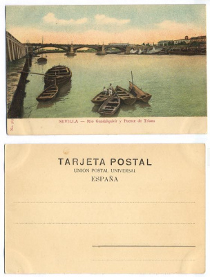 ИСПАНИЯ СЕВИЛЬЯ EL GUADALQUIVIR (ЛОДКИ) 153-4-11
