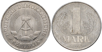 ГДР 1 марка 1982 A KM 35.2 алюминий 4601-515