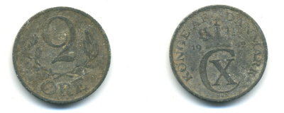 ДАНИЯ 2 ЭРЕ 1949 ФРИДЕРИК IX KM 840.1 цинк 3999-223