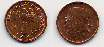 Малайзия 1 сен 2005 KM 49 сталь плакированная медью 54-914