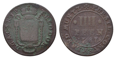 Корвей 4 пфеннига 1787 KM 171 медь 4122-637